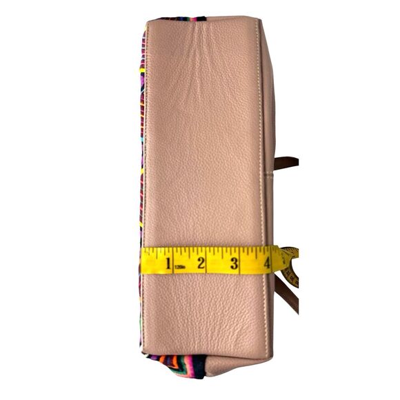 Arte Kuna Colombia Leather Shoulder Bag - Mola Design, Lined, Multiple Pockets - Picture 4 of 16